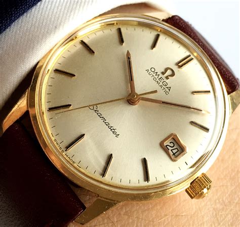 omega gold watch 1977|vintage 18k gold omega watches.